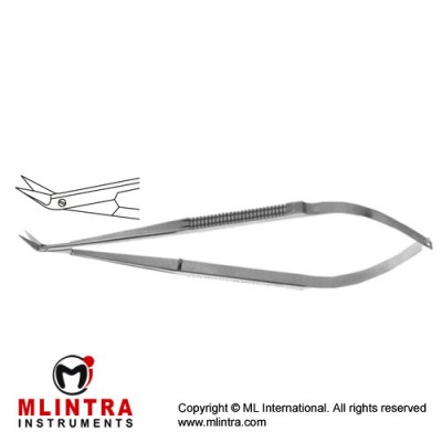 Micro Vascular Scissors Extra Delicate Blades - Angled 25° Stainless Steel, 16.5 cm - 6 1/2"